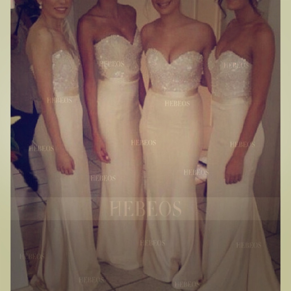 Mermaid Sweetheart Sweep Train Bridesmaid Dress